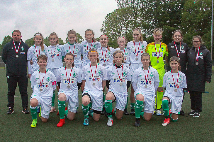 Die U 15-Juniorinnen des SV Werder Bremen sind erneut Landesmeister der C-Juniorinnen. (Foto: Dietmar Haß)