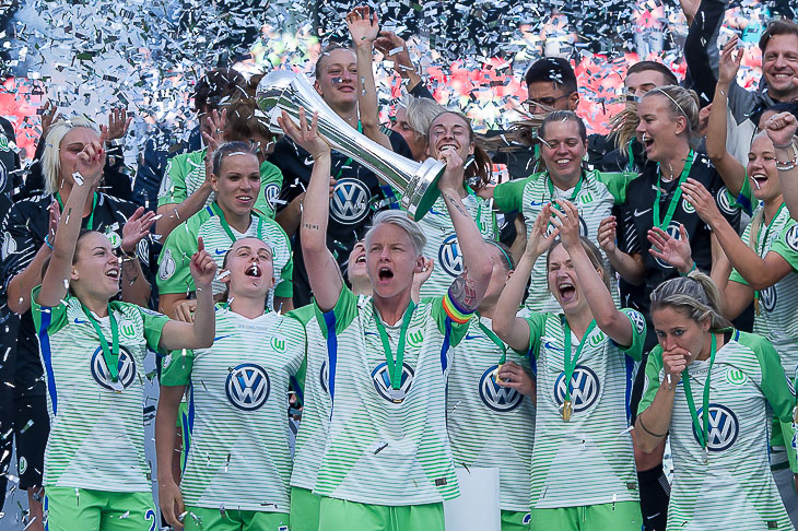 Der VfL Wolfsburg ist Titelverteidiger im DFB-Pokal der Frauen. (Foto: Oliver Baumgart)