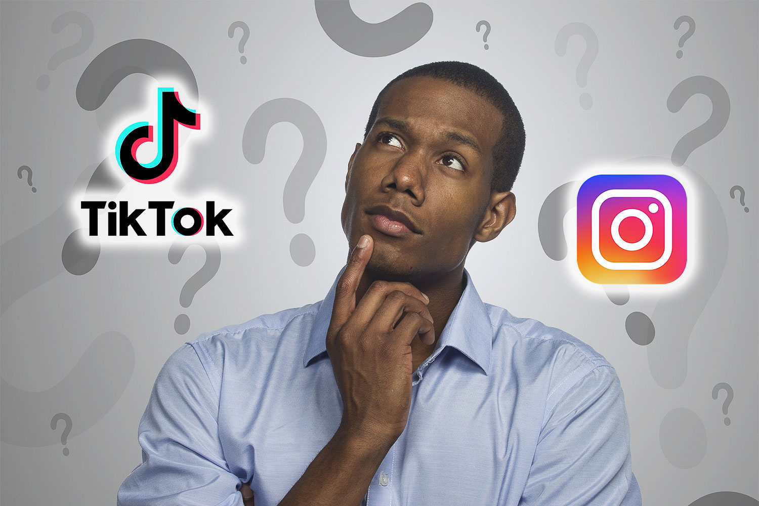 Ist TikTok bereits relevanter für Amateurvereine als Instagram? (Foto: Pixabay; Grafik: David Dischinger)
